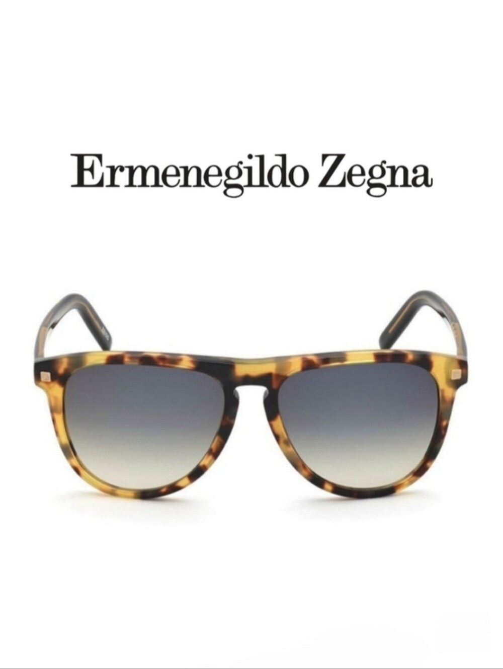 Ermenegildo Zegna Men's Sunglasses - Mirrored Lens Dark Havana Frame | EZ0171 52